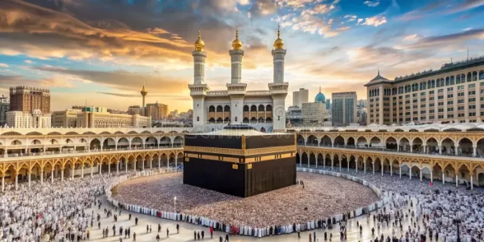 kaaba-mecca-saudi-arabia-haj-umrah-ai-created-content-design-background-instagram-facebook-wall-painting-325079401