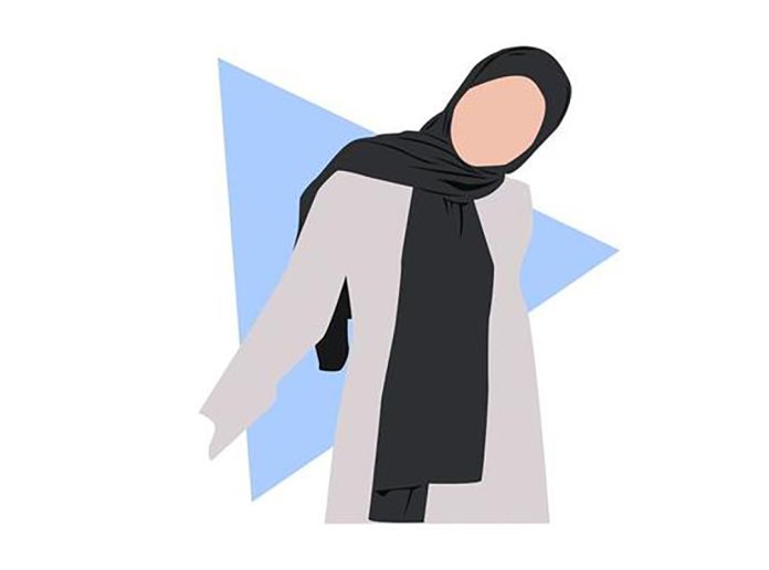 flat-style-illustration-of-beautiful-muslim-woman-wearing-hijab-free-vector
